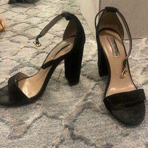 Steve Madden black chunky heel - size 8
